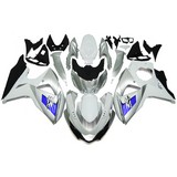 0415 Fairing Suzuki Gsxr1000 K9 09 10 11 12 13 14 White Silver